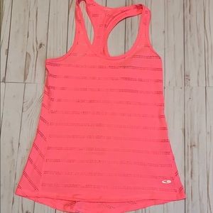 Champion hot pink hole razor back workout tank